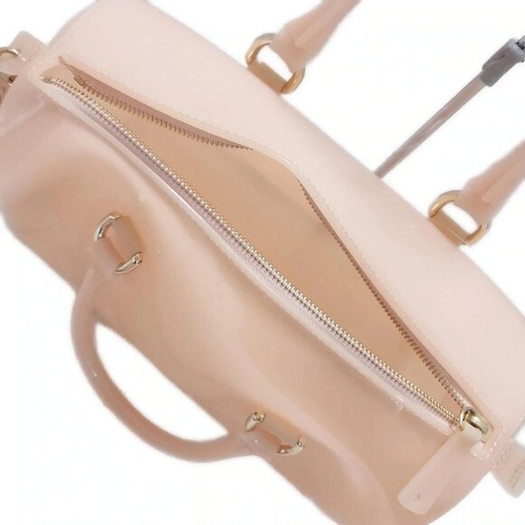 Auth FURLA Candy Bag - Light Pink Rubber Handbag - Picture 4 of 9